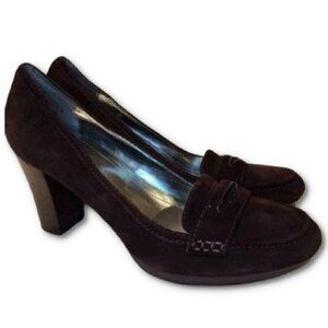 Calvin Klein Heels 10 Garla Brown Suede Leather vintage 90s Y2k